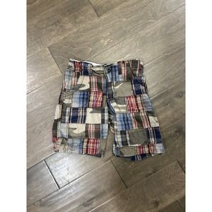 Boys Patchwork Plaid Camo Shorts Multicolor Casual Summer Bottoms